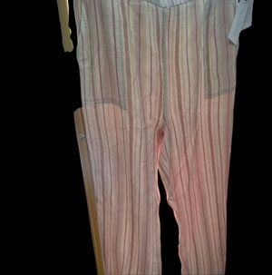 Treasure & Bond Pink and Cream Striped Pants